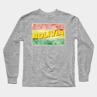 Bolivia Vintage style retro souvenir Long Sleeve T-Shirt